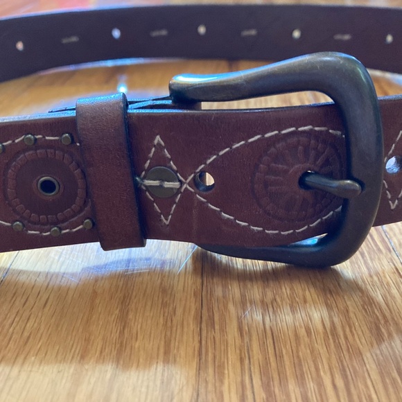 EUC FOSSIL brand Western-style Leather Belt - Picture 2 of 3